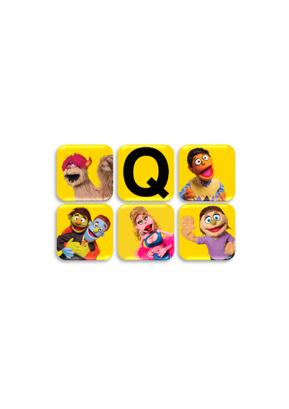 Official Avenue Q set of six character coasters from the 2026 West End production